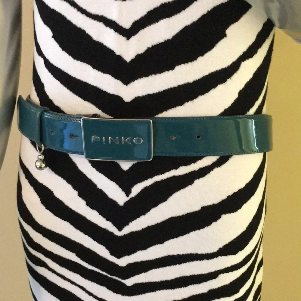 PINKO | Designer Patent Leather Belt